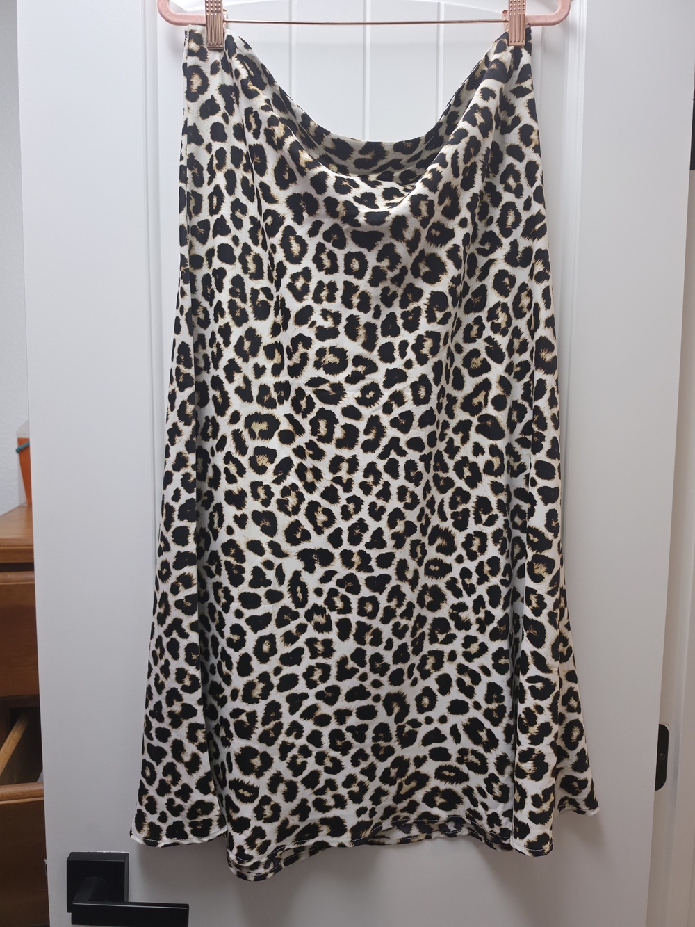 Time and Tru Leopard Print Circle Skirt - Black, Brown & Cream